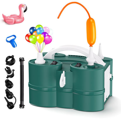 Picture of IDAODAN Electric Balloon Pump, Electric Air Inflate/Deflate Pump, Electric Balloon Blower Machine Balloon Air Pump for Latex Foil Long Balloons Pool Float Air Mattress Swimming Ring Vacuum Bag