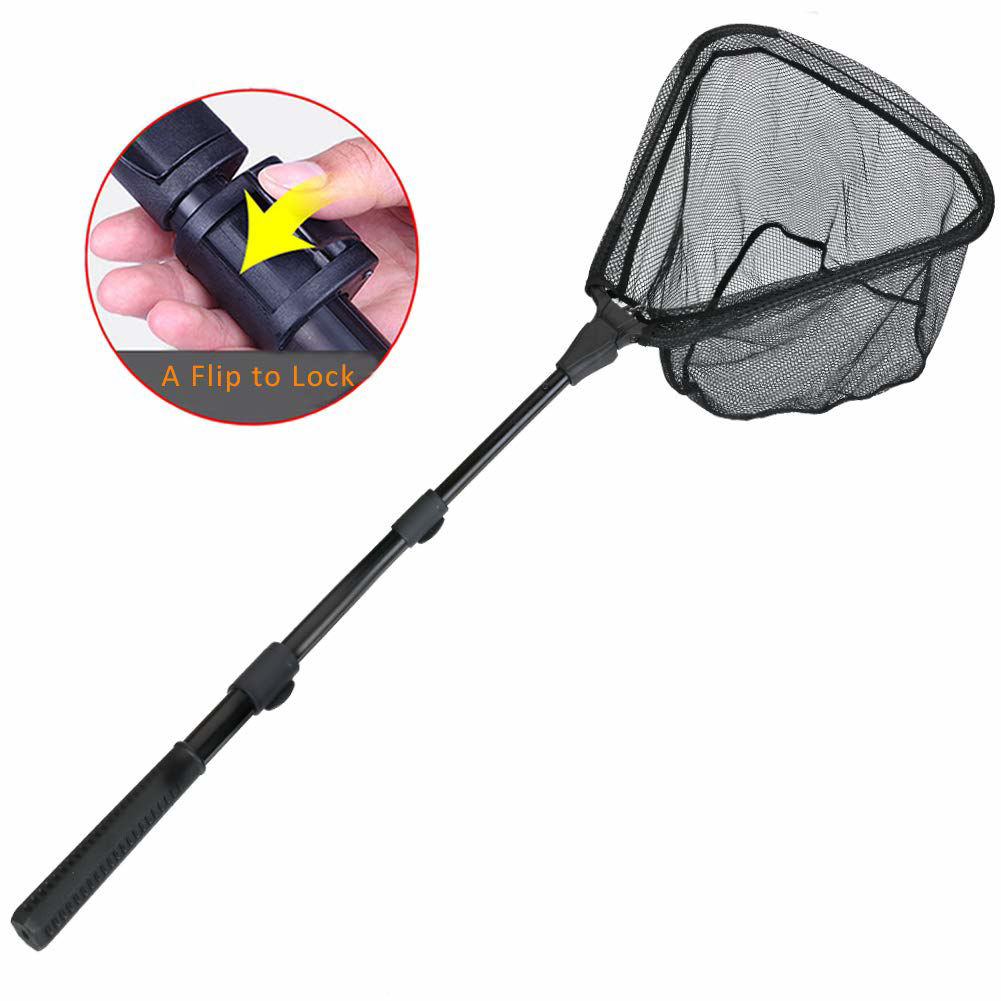 GetUSCart- Fishing Landing Net with Telescoping Pole Handle Extends to ...