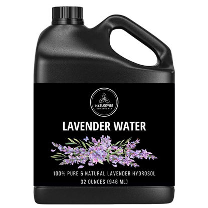 Picture of Naturevibe Botanicals Lavender Water 32 Ounces | 100% Pure and Natural | Great for Skin Care and Hair Care