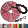 Picture of NTR Dog Long Leash, 100FT Dog Leashes for Large Breed Dogs with Swivel Lockable Hook and Padded Handle, Pink Dog Lead for Walking, Hunting, Camping, Yard for Small Medium and Large Dogs