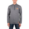 Picture of Ultra Game NFL Men's Super Soft Quarter Zip Long Sleeve T-Shirt, Cincinnati Bengals, Heather Charcoal, XX-Large