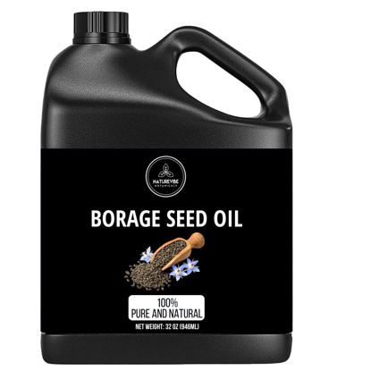 Picture of Naturevibe Botanicals Borage Oil 32 Ounces | 100% Pure and Natural | Great for Skin Care and Hair Care