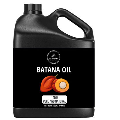 Picture of Naturevibe Botanicals Batana Oil 32 Ounces | 100% Pure and Natural | Great for Skin Care and Hair Care