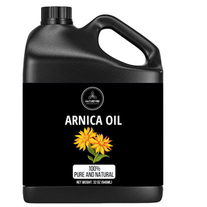 Picture of Naturevibe Botanicals Arnica Oil 32 Ounces | 100% Pure and Natural | Great for Skin Care and Hair Care