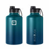 Picture of IRON °FLASK Sports Water Bottle - Wide Mouth with 3 Spout Lids - Stainless Steel Gym & Outdoor Bottles for Men, Women & Kids - Double Walled, Insulated Thermos, Metal Canteen - Dark Night, 64 Oz