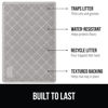 Picture of The Original Gorilla Grip Water Resistant Cat Litter Box Trapping Mat 40x28, Easy Clean, Textured Backing, Traps Mess for Cleaner Floors, Less Waste, Stays in Place for Cats, Soft on Paws, Gray