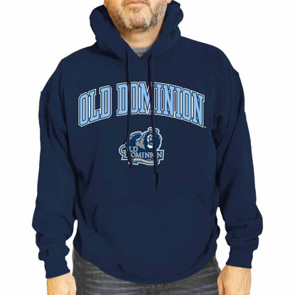 Picture of Campus Colors Adult Arch & Logo Soft Style Gameday Hooded Sweatshirt (Old Dominion Monarchs - Blue, Small)