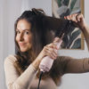 Picture of L'ANGE HAIR Le Volume 2-in-1 Titanium Blow Dryer Brush | Hot Air Brush in One with Oval Barrel | Hair Styler for Smooth, Frizz-Free Results for All Hair Types (Blush - 75 mm)