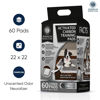 Picture of American Kennel Club Charcoal Puppy Training Pads, with Anti-Slip Adhesive Backing, Quick Dry Gel and Activated Carbon Odor Control - 22 x 22 - 60 Count