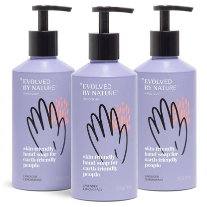 Picture of Evolved By Nature Liquid Hand Soap, 12 Oz (Pack of 3), Lavender Lemongrass, Biodegradable Formula