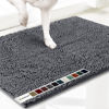 Picture of Muddy Mat® AS-SEEN-ON-TV Highly Absorbent Microfiber Dog Door Mat and Pet Rug, Non Slip Thick Washable Area and Bath Mat Soft Chenille for Kitchen Bathroom Bedroom and Indoor - Grey Medium 30"X19"