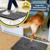 Picture of Muddy Mat® AS-SEEN-ON-TV Highly Absorbent Microfiber Dog Door Mat and Pet Rug, Non Slip Thick Washable Area and Bath Mat Soft Chenille for Kitchen Bathroom Bedroom and Indoor - Grey Medium 30"X19"
