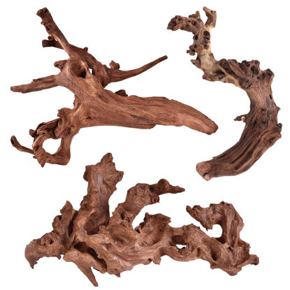 Picture of majoywoo Natural Coral Driftwood for Aquarium Decor Fish Tank Decorations, Assorted Driftwood Branch 6-10" 3 Pcs, Reptile Decor…