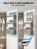 Picture of Yecaye 6-Tier Over the Door Storage Organizer, Flexible 1 Split into 2 Swing-proof Hanging Bathroom Storage Organization, Bedroom Organizer and Storage for Newborn Baby Essentials, Grey