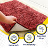 Picture of Muddy Mat® Shown ON TV Highly Absorbent Microfiber Door Mat and Pet Rug Non Slip Thick Washable Area and Bath Mat Soft Chenille for Kitchen Bathroom Bedroom Indoor and Outdoor - Red Small 28"X18"