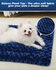 Picture of Washable Dog Bed Mat Reversible Dog Crate Pad Soft Fluffy Pet Kennel Beds Dog Sleeping Mattress for Large Jumbo Medium Small Dogs, 41 x 27 Inch, Blue