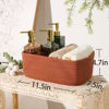 Picture of MiniArk Shelf Storage Baskets for Organizing | Closet Organizer Bins | Small Baskets | Toy Basket | Cute Decorative Basket | Cube Storage Bin | Woven Rope Basket | 11.5×7.5×4.7” | 3 Packs Oxide Red