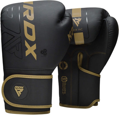 Picture of RDX Boxing Gloves Men Women, Pro Training Sparring, Maya Hide Leather Muay Thai MMA Kickboxing, Adult Heavy Punching Bag Gloves Mitts Focus Pad Workout, Ventilated Palm