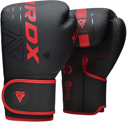 Picture of RDX Boxing Gloves Men Women, Pro Training Sparring, Maya Hide Leather Muay Thai MMA Kickboxing, Adult Heavy Punching Bag Gloves Mitts Focus Pad Workout, Ventilated Palm