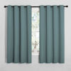 Picture of NICETOWN Modern Blackout Curtains Noise Reducing, Thermal Insulated and Privacy Room Darkening Drape Panels for Boy's Guest Room Door Small Short Window (Greyish Blue, 2 Panels, W55 x L68 -Inch)