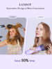 Picture of Hot Hair Blow Dryer Brush: LANDOT One-Step HairDryer Styler and Volumizer - Upgraded Plus 2.0 Hot Air Brush with Negative Ion Anti-frizz Ceramic Titanium 60mm Oval Shape Barrel Purple Color
