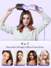 Picture of Hot Hair Blow Dryer Brush: LANDOT One-Step HairDryer Styler and Volumizer - Upgraded Plus 2.0 Hot Air Brush with Negative Ion Anti-frizz Ceramic Titanium 60mm Oval Shape Barrel Purple Color