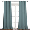 Picture of NICETOWN Modern Blackout Curtains Noise Reducing, Thermal Insulated and Privacy Room Darkening Drape Panels for Boy's Guest Room Door Window (Greyish Blue, 2 Panels, W42 x L90 -Inch)