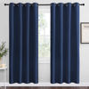 Picture of NICETOWN Navy Blackout Curtains 78" Long for Living Room, Thermal Insulated Window Treatment Light Reducing Room Darkening Drapes for Boys Kids Bedroom, Classroom, Apartment (55" W x 78” L， Set of 2)