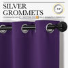 Picture of NICETOWN Purple Blackout Curtains 78 inches Long, Niose Reducing and Thermal Insulated Room Darkening Curtains for Girls Bedroom Living Room Window Decoration (55 inches Wide, 2 Panels)