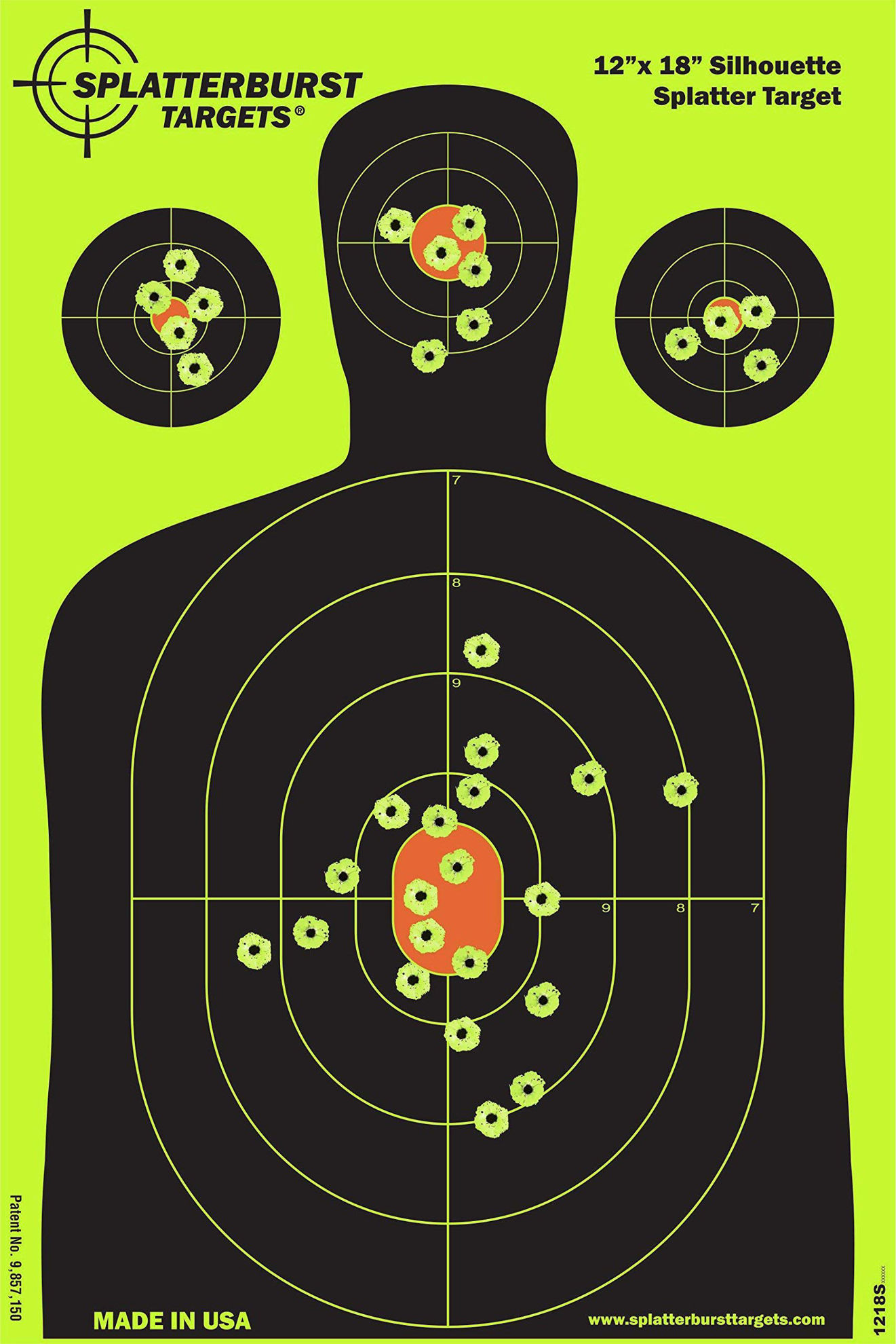 GetUSCart- Splatterburst Targets - 12 x18 inch - Silhouette Splatter ...