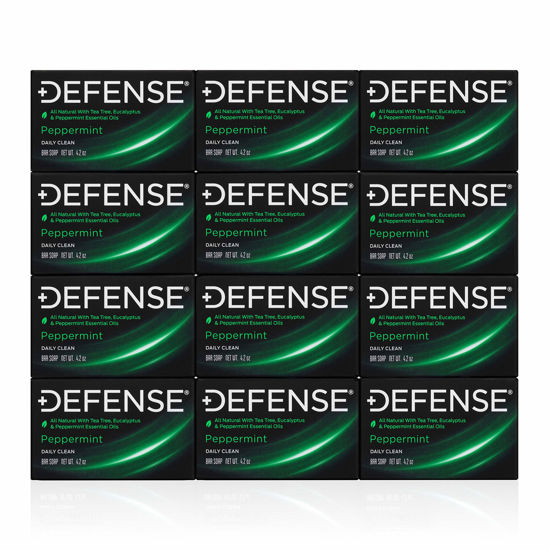 Picture of Defense Soap 12pk All Natural Peppermint Bar Soap for Men | Made by Wrestlers with Tea Tree Oil & Eucalyptus Oil to Promote Healthy Skin
