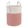Picture of XUANGUO Cotton Rope Laundry Basket Hamper for Clothes Woven Storage Basket for Living Room Bedroom Boho Tall Rope Baskets for Blanket Toys Pillow Towels Baby Nursery Hamper Bin Large (multicolor)