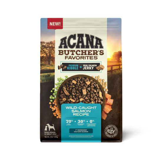 Picture of ACANA Butcher's Favorites Dry Dog Food, Wild-Caught Salmon Recipe, Fish Dog Food, 4lb