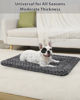 Picture of Washable Dog Bed Mat Reversible Dog Crate Pad Soft Fluffy Pet Kennel Beds Dog Sleeping Mattress for Large Jumbo Medium Small Dogs, 47 x 29 Inch, Grey
