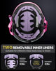 Picture of OutdoorMaster Skateboard Cycling Helmet - Two Removable Liners Ventilation Multi-Sport Scooter Roller Skate Inline Skating Rollerblading for Kids, Youth & Adults - M - Sorbet