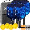 Picture of Pickleball Paddles, USAPA Approved Fiberglass Surface Pickleball Set of 4 Pickleball Rackets, Pickle Ball Paddle Set for Beginners & Pros