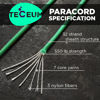 Picture of TECEUM Paracord Type III 550 Lemongrass - 1000 ft - 4mm - Tactical Rope MIL-SPEC - Outdoor para Cord - Camping Hiking Fishing Gear - EDC Parachute Cord - Strong Survival Rope 461