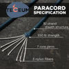 Picture of TECEUM Paracord Type III 550 Blue Oil - 1000 ft - 4mm - Tactical Rope MIL-SPEC - Outdoor para Cord - Camping Hiking Fishing Gear - EDC Parachute Cord - Strong Survival Rope 420