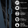 Picture of TECEUM Paracord Type III 550 Blue Oil - 1000 ft - 4mm - Tactical Rope MIL-SPEC - Outdoor para Cord - Camping Hiking Fishing Gear - EDC Parachute Cord - Strong Survival Rope 420