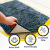 Picture of Muddy Mat® AS-SEEN-ON-TV Highly Absorbent Microfiber Door Mat and Pet Rug, Non Slip Thick Washable Area and Bath Mat Soft Chenille for Kitchen Bedroom Indoor and Outdoor - Atlantic Blue Large 35"X24"