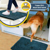 Picture of Muddy Mat® AS-SEEN-ON-TV Highly Absorbent Microfiber Door Mat and Pet Rug, Non Slip Thick Washable Area and Bath Mat Soft Chenille for Kitchen Bedroom Indoor and Outdoor - Atlantic Blue Large 35"X24"