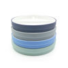 Picture of Elk and Friends 7.8 Inch Divided Porcelain White Plates with Silicone Sleeves in Sage, Misty Blue, Navy and Gray for Toddlers and Babies