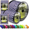 Picture of TECEUM Paracord Type III 550 Purple Snake - 1000 ft - 4mm - Tactical Rope MIL-SPEC - Outdoor para Cord - Camping Hiking Fishing Gear - EDC Parachute Cord - Strong Survival Rope 026m