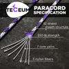Picture of TECEUM Paracord Type III 550 Purple Snake - 1000 ft - 4mm - Tactical Rope MIL-SPEC - Outdoor para Cord - Camping Hiking Fishing Gear - EDC Parachute Cord - Strong Survival Rope 026m