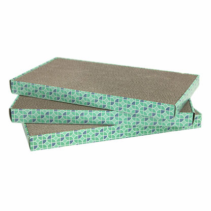 Picture of Kitty City XL Wide Corrugate Cat Scratchers 3 Pieces, Cat Scratching, Cat Scratch Pad, Door Clips, Furniture Protectors from Cat Scratching