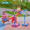 Picture of Gotrax KS1 Kids Kick Scooter, LED Lighted Wheels and 3 Adjustable Height Handlebars, Lean-to-Steer & Widen Anti-Slip Deck, 3 Wheel Scooter for Boys & Girls Ages 2-8 and up to 100 Lbs (DarkViolet)