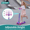 Picture of Gotrax KS1 Kids Kick Scooter, LED Lighted Wheels and 3 Adjustable Height Handlebars, Lean-to-Steer & Widen Anti-Slip Deck, 3 Wheel Scooter for Boys & Girls Ages 2-8 and up to 100 Lbs (DarkViolet)