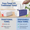 Picture of Ourmed Life Face Towels, Disposable Biodegradable Clean Facial Wash Cloth for Sensitive Skin, Lint- free Facial Tissue for Cleansing, Skincare and Makeup Remover, Dry Wipes, 600 count