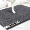 Picture of Muddy Mat® AS-SEEN-ON-TV Highly Absorbent Microfiber Door Mat and Pet Rug, Non Slip Thick Washable Area and Bath Mat Soft Chenille for Kitchen Bathroom Bedroom Indoor and Outdoor - Grey Large 35"X24"