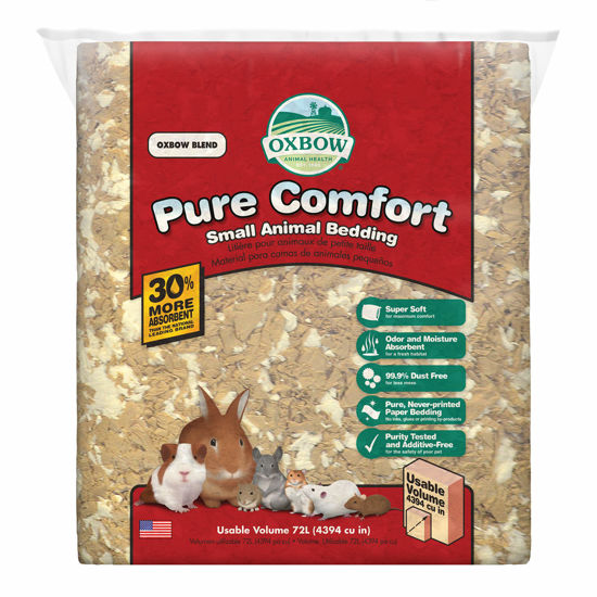 Picture of Oxbow Pure Comfort Small Animal Bedding - Odor & Moisture Absorbent, Dust-Free Bedding for Small Animals, Blend, 72 Liter Bag